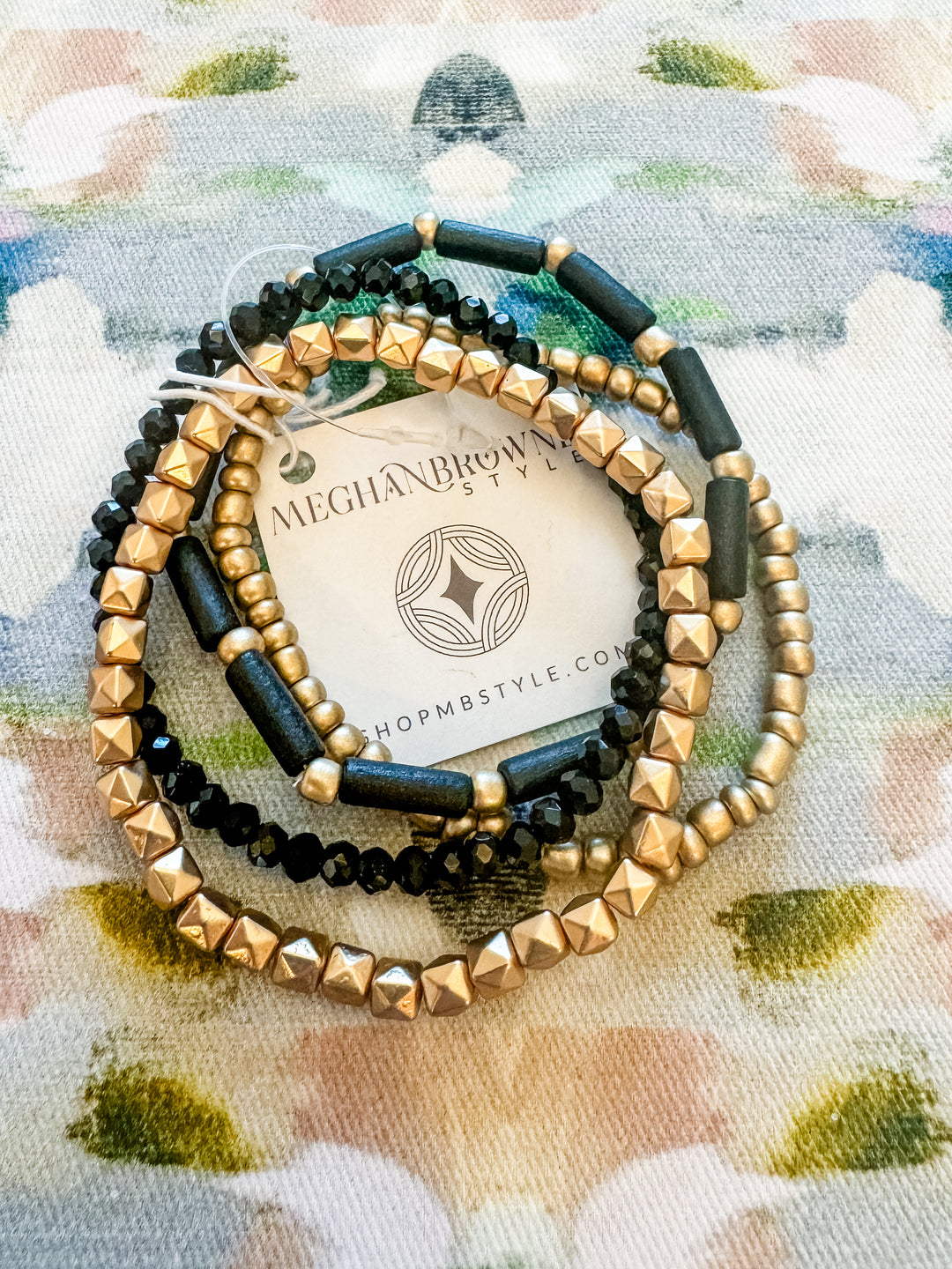 Black and Gold Bracelet Set