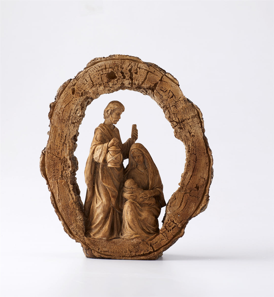 Holy Family Tree Disc Sculpture 11.5"H