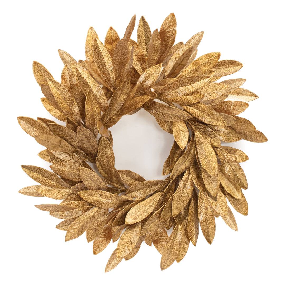 Metallic Bay Leaf 15" Wreath