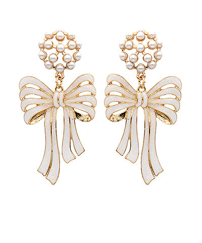 Gold Bow Earrings