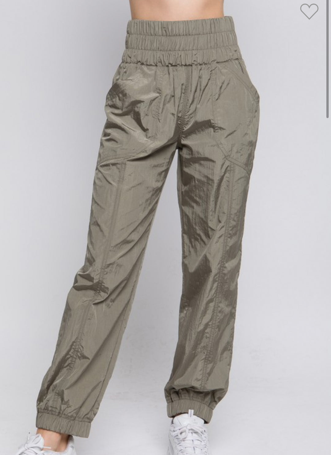 Olive Smocked Joggers