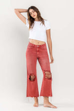 Load image into Gallery viewer, 90s Vintage Crop Flare Jeans