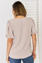 Load image into Gallery viewer, Zenana V-Neck Puff Sleeve Top