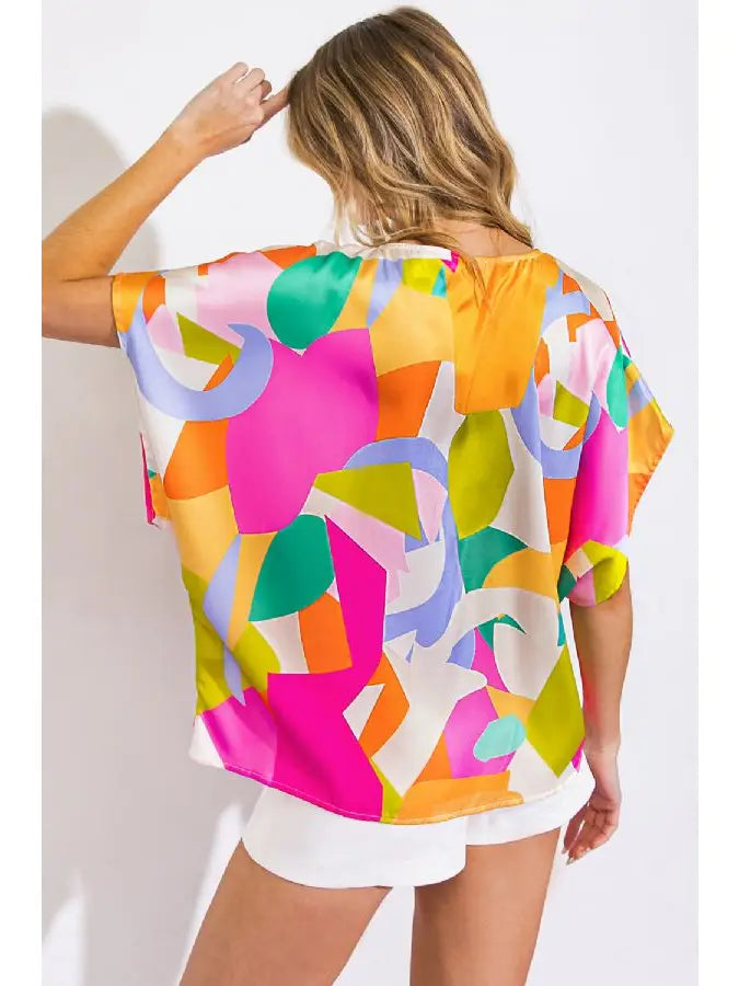 Bright multicolored top