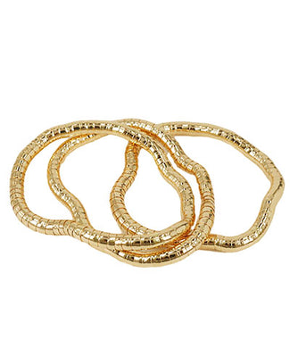 Gold Stretchy Bracelets set of 3