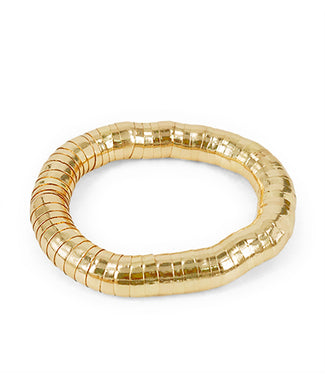 Gold Omega Chain Stretch Bracelet