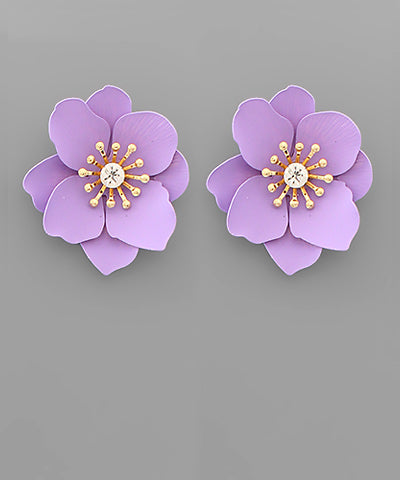 Lavender Flower Earrings