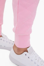 Load image into Gallery viewer, Pink Quilted Mono B High Waisted Joggers candy pink