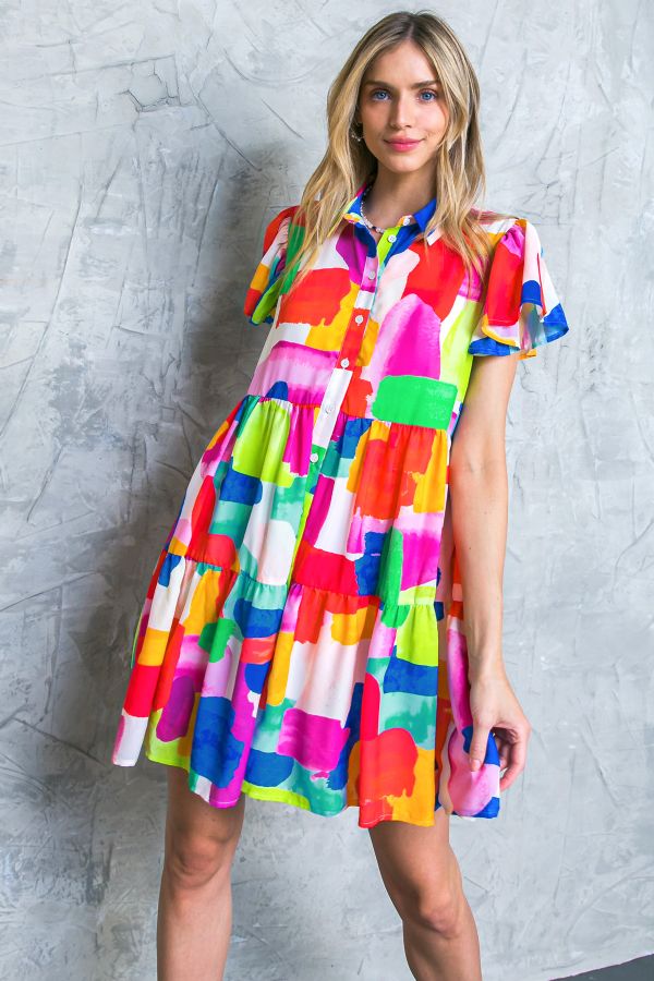 Printed Multi-Color Dress