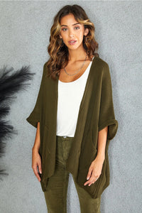 Army green oversized sweater