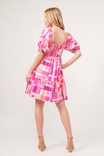 Load image into Gallery viewer, And The Why Color Block Puff Sleeve Dress