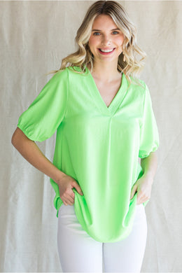 Neon lime solid top
