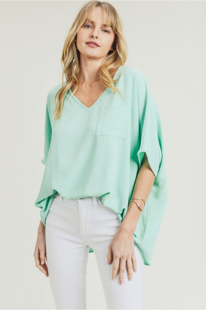 Mint boxy top