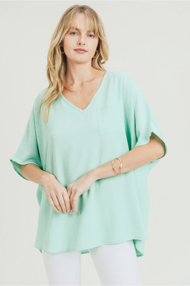 Mint boxy top