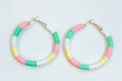 Pastel hoop earrings