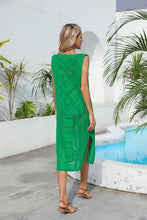 Load image into Gallery viewer, Openwork Slit V-Neck Sleeveless Cover Up