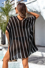 Load image into Gallery viewer, Openwork V-Neck Short Sleeve Cover Up