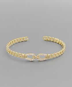 Oval crystal accent bracelet