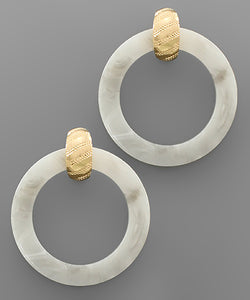 Acrylic Circle Earrings