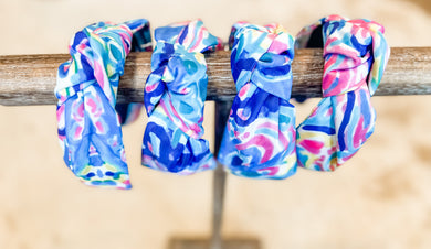 Blue Abstract Print headband