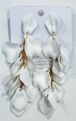 White Petal earrings