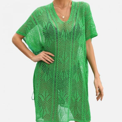 Green Crochet Swimsuit Coverup