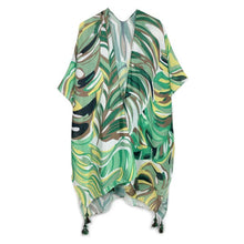 Load image into Gallery viewer, Green Tropical Print Komono