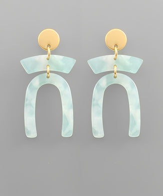 Aqua Arch Earrings